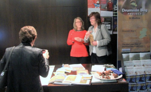Committee members and scientists Lisa Dowling and Brigid O'Regan manning the information table